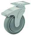 Colson 3" X 1-1/4" Non-Marking Rubber Thermoplastic Swivel Caster, Total Lock Brake, Loads Up To 200 lb NG03QDP125TLTP01