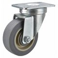 Zoro Select Swivel Plate Caster, 7-1/4 in. H, 325 lb. P12S-RP060K-12-001