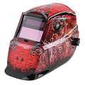 Lincoln Electric Welding Helmet, Shade 9 to 13, Red/Black K2933-1