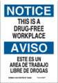 Brady Bilingual Safety Sign, 14 in H, 10 in W, Plastic, Rectangle, English, Spanish, 125071 125071