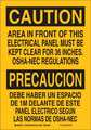 Brady Bilingual Sign, 14X10", Black/Yellow, Sign Background Color: Yellow 125341