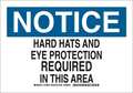 Brady Notice Sign, 10X14", Blk and Ble/White, 128873 128873