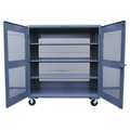 Strong Hold Ventilated Door Storage Cabinet, 48 in W, 68 in H, 24 in D, Dark Gray 45-VB-243-CA