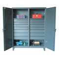 Strong Hold 12 ga. ga. Steel Storage Cabinet, 72 in W, 78 in H, Stationary 66-DS-242-16DB