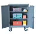 Strong Hold Solid Door Storage Cabinet, 36 in W, 50 in H, 20 in D, Dark Gray 33.5-202CA