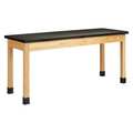 Diversified Spaces Table, Black/Oak, Wood Frame, 500 lb. Cap. P7302BK30N