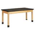 Diversified Spaces Table, Black/Oak, Wood Frame, 26" D P7306K30N