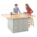 Diversified Spaces Work Station, Maple, Metal Frame, 54" D WB12-0V