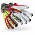Hexarmor Safety Gloves, Grey/Hi-Vi/Red/White, M, PR 4073W-M (8)