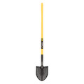 Toolite #2 14 ga Round Point Mud/Sifting Shovel, Steel Blade, 48 in L Yellow Polymer with Fiberglass Handle 49540GRA