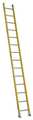 Werner Straight Ladder, Fiberglass, 375 lb Load Capacity 7114-1