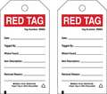 Brady 5S Red Tag, 3x 5-3/4In, Cardstock, PK100 121521