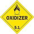 Brady Vehicle Placard, Oxidizer 5.1 63449