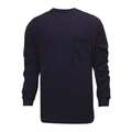 National Safety Apparel Flame Resistant Crewneck Shirt, Navy, FR Treated Cotton, 3XL C54PILS3X