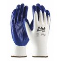 Pip Nitrile Coated Gloves, Palm Coverage, Blue/White, L, 12PK 34-C229/L