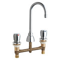 Chicago Faucet Manual, 8" Mount, Commercial 3 Hole Gooseneck Bathroom Faucet 786-E3-665ABCP