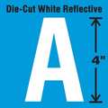 Stranco Die-Cut Refl. Letter Label, A, 4In H, PK5 DWR-4-A-5