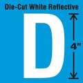 Stranco Die-Cut Refl. Letter Label, D, 4In H, PK5 DWR-4-D-5