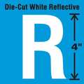 Stranco Die-Cut Refl. Letter Label, R, 4In H, PK5 DWR-4-R-5