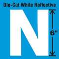 Stranco Die-Cut Reflective Letter Label, N, 6In H DWR-6-N-EA