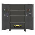 Durham Mfg 12 ga. Steel Pegboard Storage Cabinet, 60 in W, 78 in H, Stationary HDCP306078-3S95
