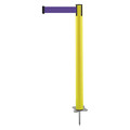 Tensabarrier Spike Post, Yellow Post, 43" H 884-35-MAX-P5X-C