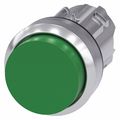 Siemens Push Button Operator, Green, Metal Bezel 3SU1050-0BB40-0AA0