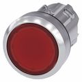 Siemens Illuminated Push Button Operator, 22 mm, Red 3SU1051-0AA20-0AA0