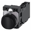 Siemens Push Button, 22mm, Black, Plastic Bezel 3SU1100-0BB10-1FA0