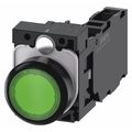 Siemens Illuminated Push Button, Green, 22mm, LED 3SU1103-0AB40-1FA0