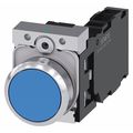 Siemens Push Button, 22mm, Blue, Metal Bezel 3SU1150-0AB50-1FA0