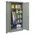 Zoro Select 24 ga. ga. Steel Wardrobe Storage Cabinet, 36 in W, 72 in H, Stationary 250C362472A-HG