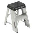 Louisville 2 Steps, Aluminum Step Stand, 375 lb. Load Capacity, Silver, Standards: ANSI AY8002