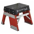 Louisville 1 Step, Fiberglass Step Stand, 375 lb. Load Capacity, Orange/Silver FY8001