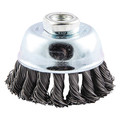Zoro Select Knot Wire Cup Brush, Threaded Arbor Mount, Brush Dia.: 3 in 66252839075