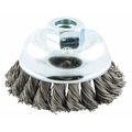 Zoro Select Knot Wire Cup Brush, Threaded Arbor Mount 66252838868
