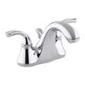 Kohler Manual 4" Mount, Low Arc Bathroom Faucet, Polished chrome K-10270-4-CP