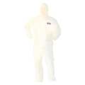 Kleenguard Coveralls, 10 PK, White, KleenGuard(TM) A80, Zipper 45646