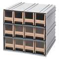 Quantum Storage Systems Parts Cabinet With Drawers with 12 Drawers, polypropylene, 11-3/4 in W x 11-3/8 in D QIC-122IV
