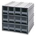 Quantum Storage Systems Parts Cabinet With Drawers with 12 Drawers, polypropylene, 11-3/4 in W x 11-3/8 in D QIC-122GY