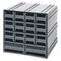 Quantum Storage Systems Parts Cabinet With Drawers with 14 Drawers, polypropylene, 11-3/4 in W x 11-3/8 in D QIC-12123GY