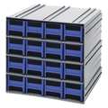 Quantum Storage Systems Parts Cabinet With Drawers with 16 Drawers, polypropylene, 11-3/4 in W x 11-3/8 in D QIC-161BL