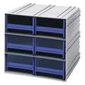Quantum Storage Systems Parts Cabinet With Drawers with 6 Drawers, polypropylene, 11-3/4 in W x 11-3/8 in D QIC-64BL
