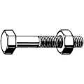 Zoro Select Grade 2, 3/8"-16 Hex Head Cap Screw, Zinc Plated Steel, 3/4 in L, 600 PK B08210.037.0075