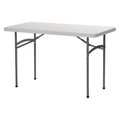 Sandusky Lee Rectangle Regular Plastic Folding Table, 4 ft., 48" W, 29" H PT4824-WV2