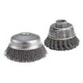 Cgw Abrasives Cup Brush, 2-3/4, Crmp, .014, SS, 5/8-11 AH 60125