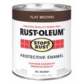 Rust-Oleum Interior/Exterior Paint, Flat, BROWN, 1 qt 239083
