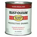 Rust-Oleum Interior/Exterior Paint, Gloss, Regal Red, 1 qt 7765502