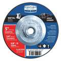 Century Drill & Tool Metal Grinding Wheel, 5x1/4 in., Type 27, Arbor Hole Size: 5/8"-11 75548
