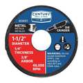 Century Drill & Tool Metal Cuttoff Wheel, 1-1/2x1/4 in., Type 1 08411